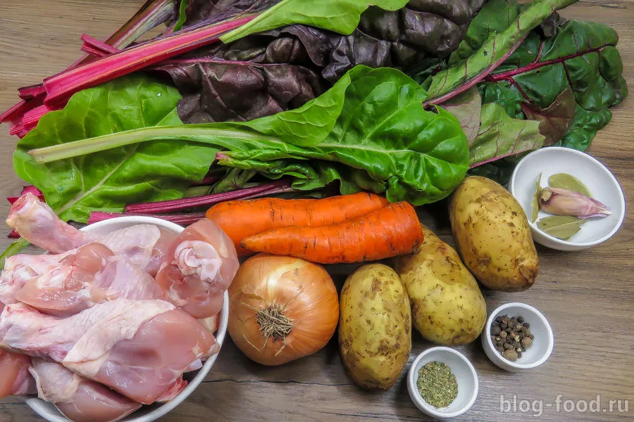 Soup of Swiss chard
