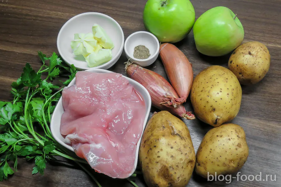 Turkey with apples
