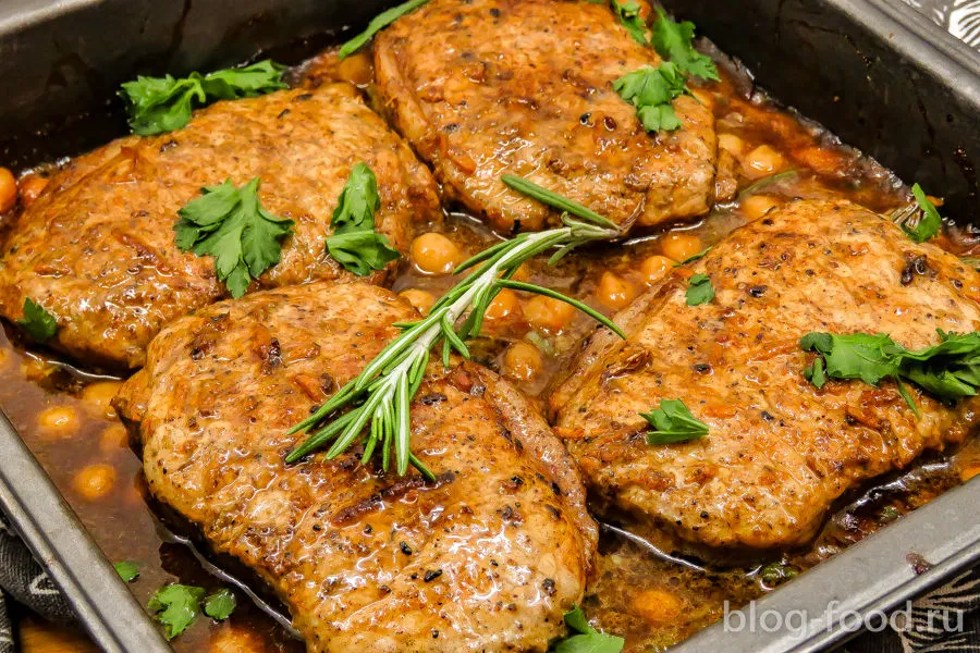 Pork marinated in orange