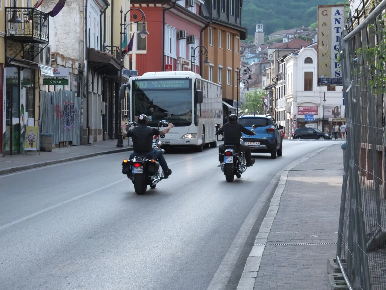 Local Bikers are cruising through the city like knights with their horses centuries ago.