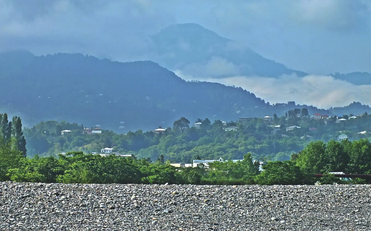 view of Mtirala mountain from beach