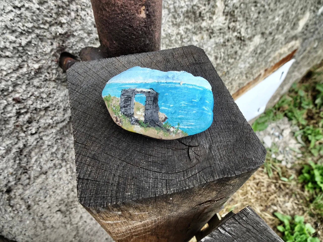 Painted stone