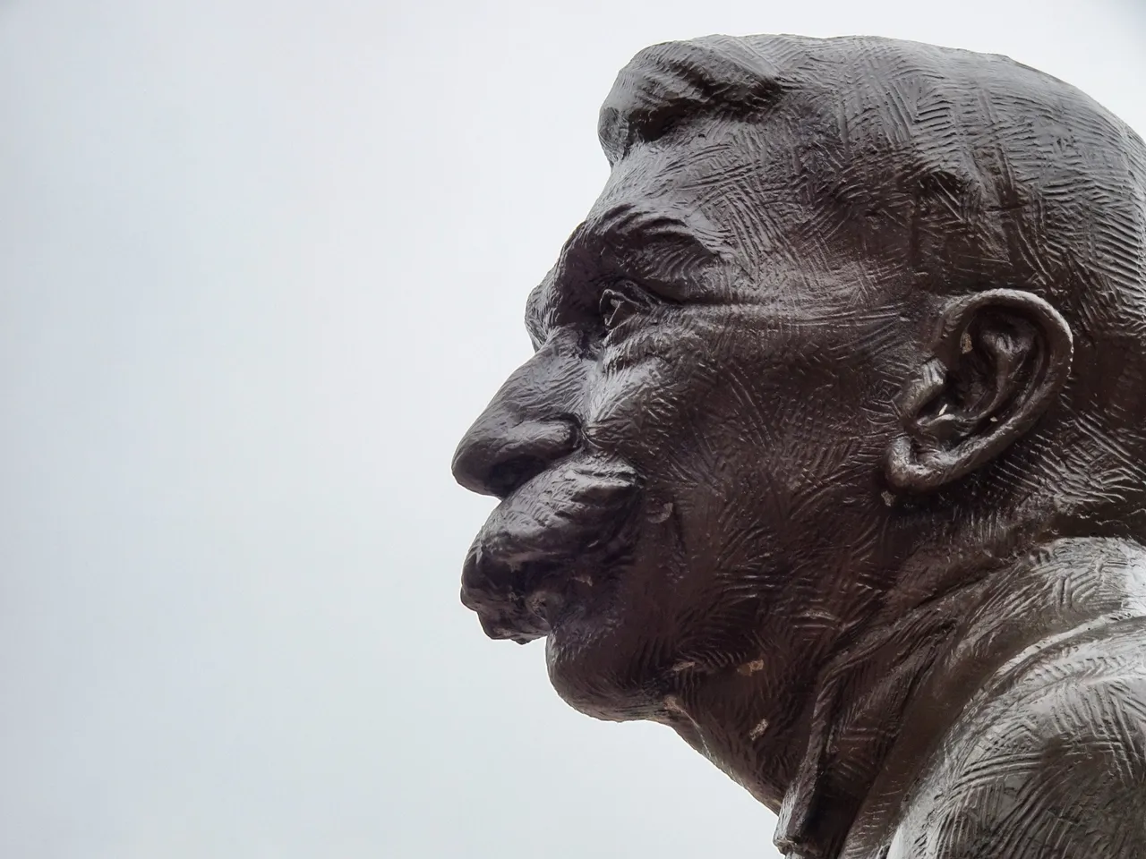 The monument of Pierre de Coubertin at the Olympic park