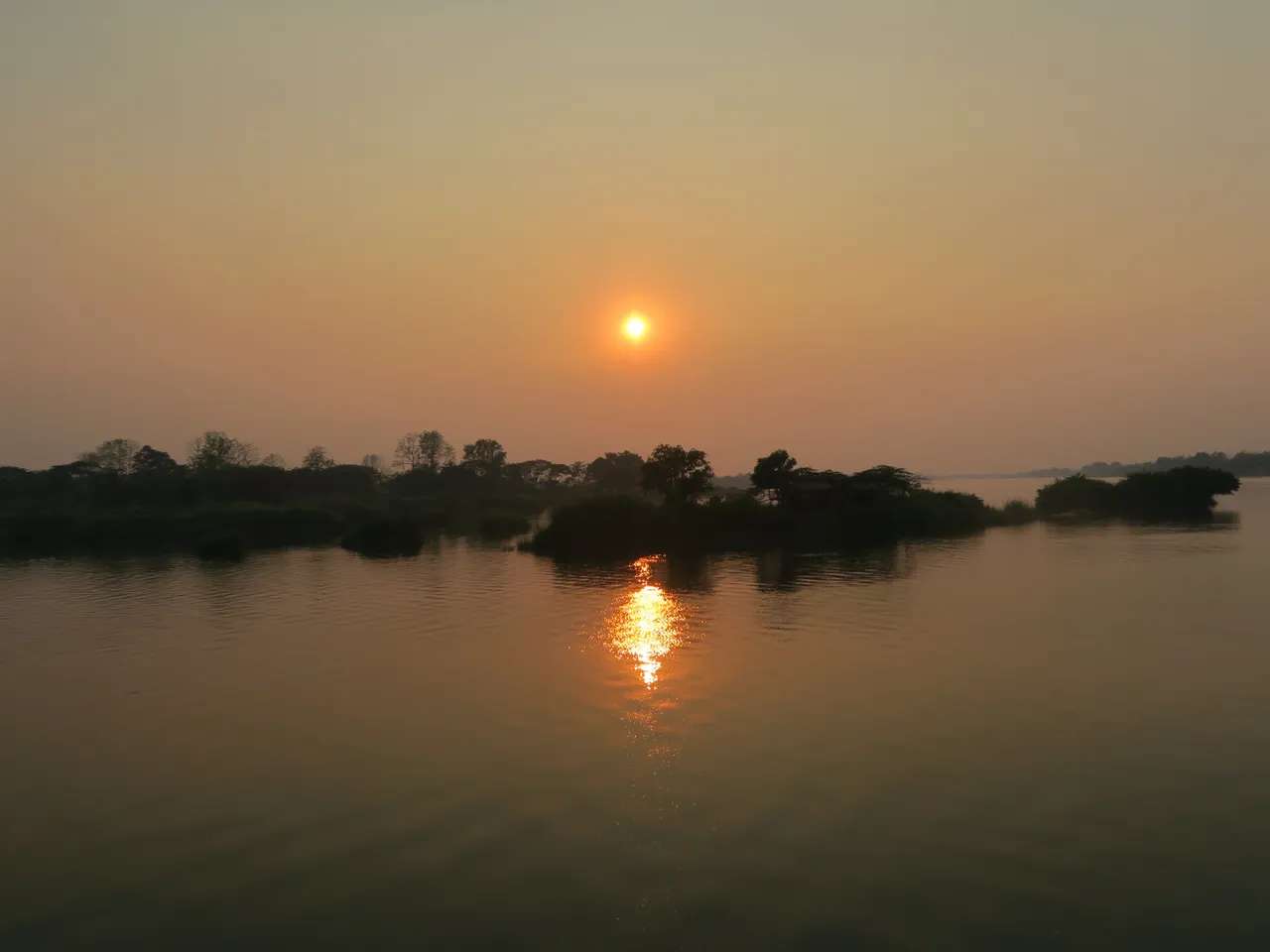 Sunset over the Mekong