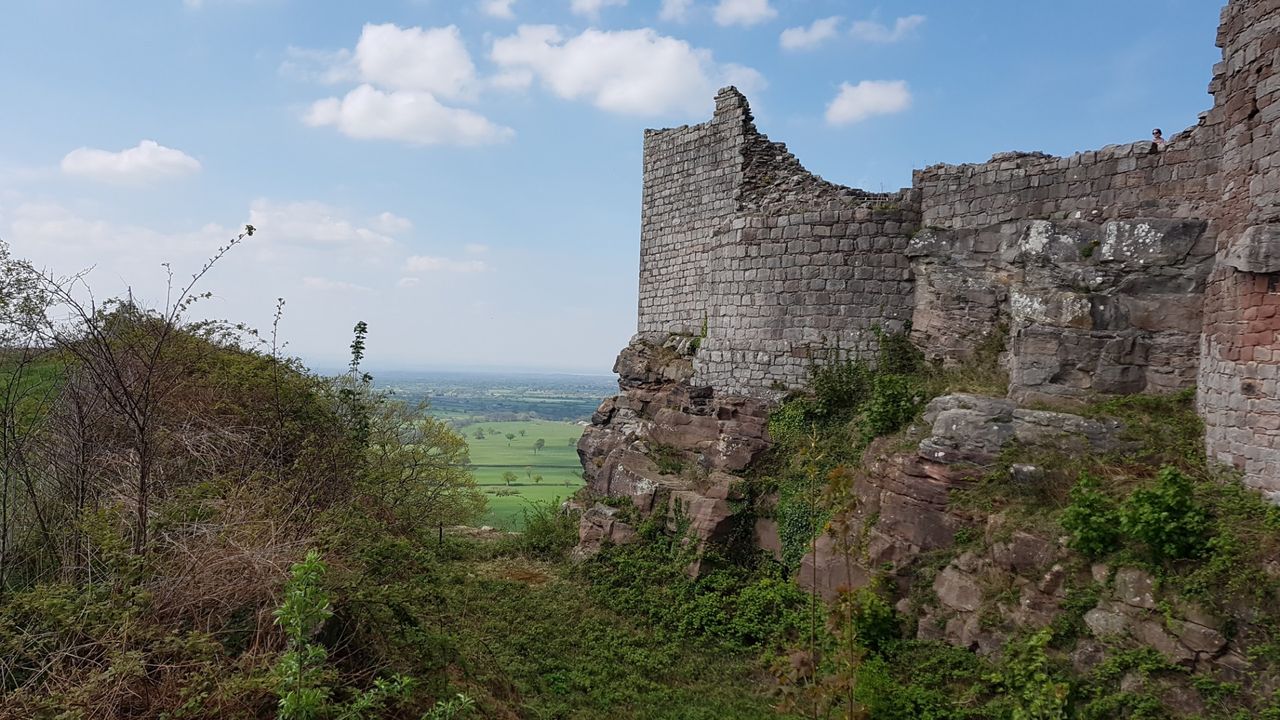 A picture of the now empty moat at the hillfort site.