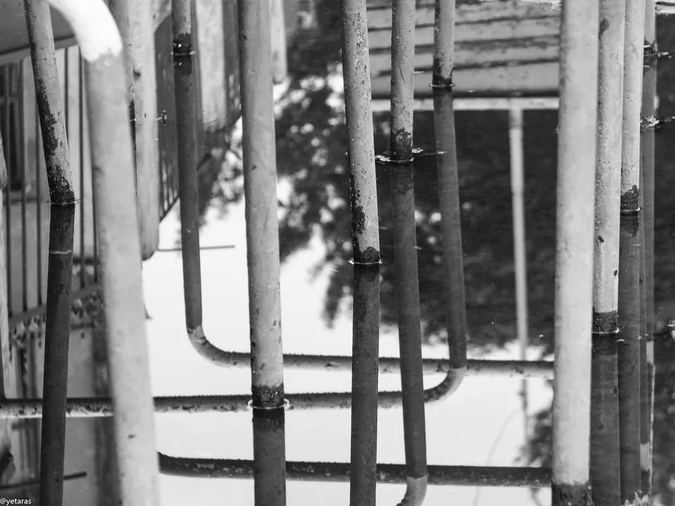 pipes in water bw.jpg