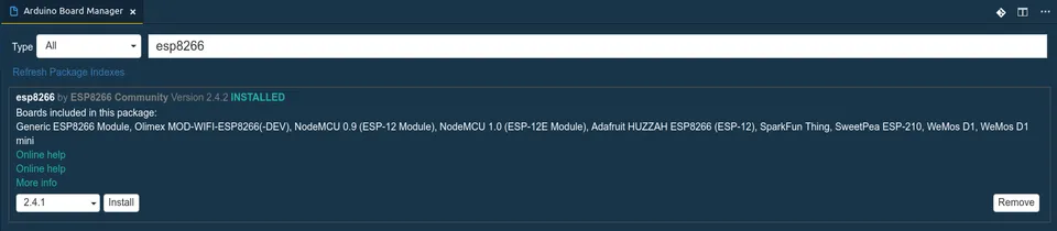 Arduino Board Manager