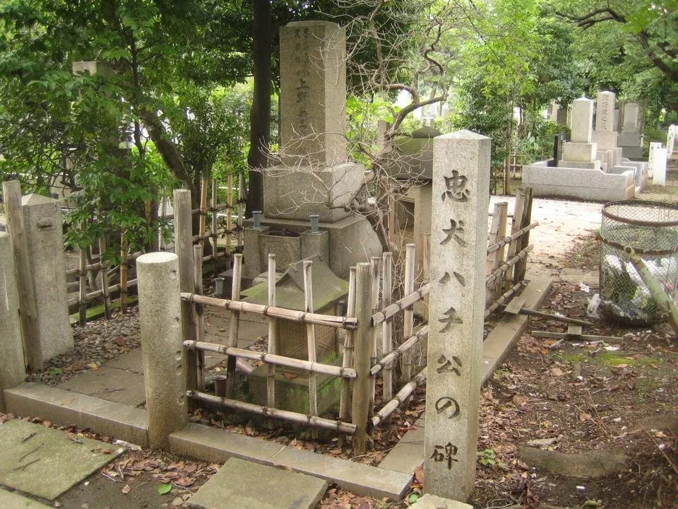 Grave_of_Hidesaburo_Ueno_and_monument_of_Hachiko,_in_the_Aoyama_Cemetery (1).jpg