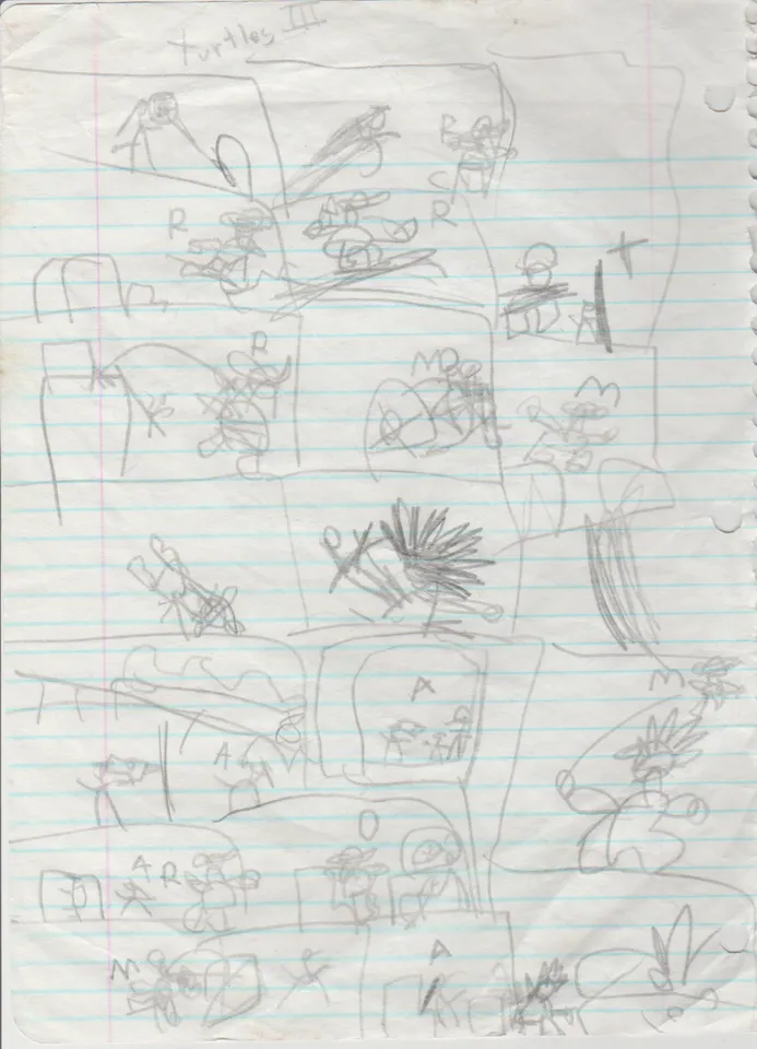 1993-03-19 Friday Turtles III Released Drew Pictures Afterwards That Year Maybe-02.png