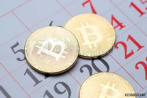 bitcoins on calender stock.jpg