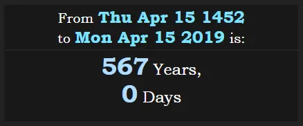 From Leonardo DaVinci birth 4-15-1452 to 4-15-2019 567 years.PNG
