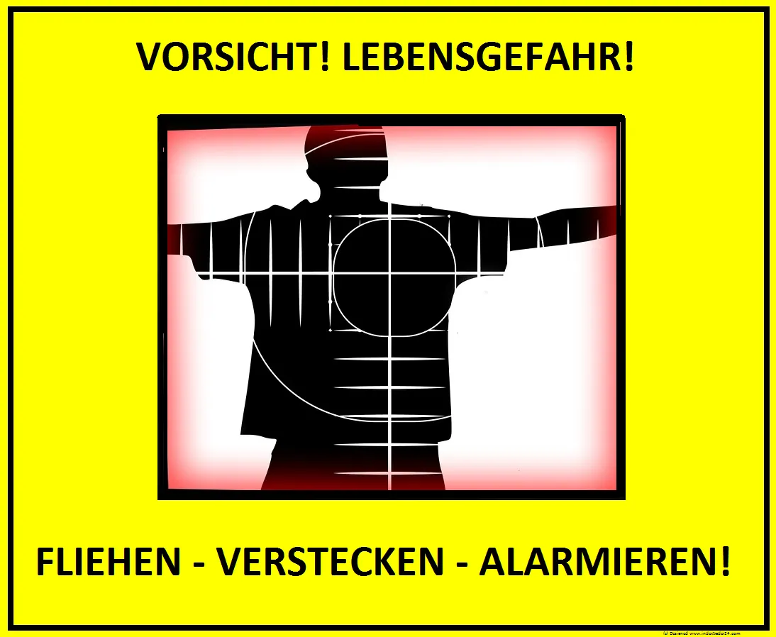 Amok Lebensgefahr Warnung2 gelb No Go Warning Copy run hide tell.png