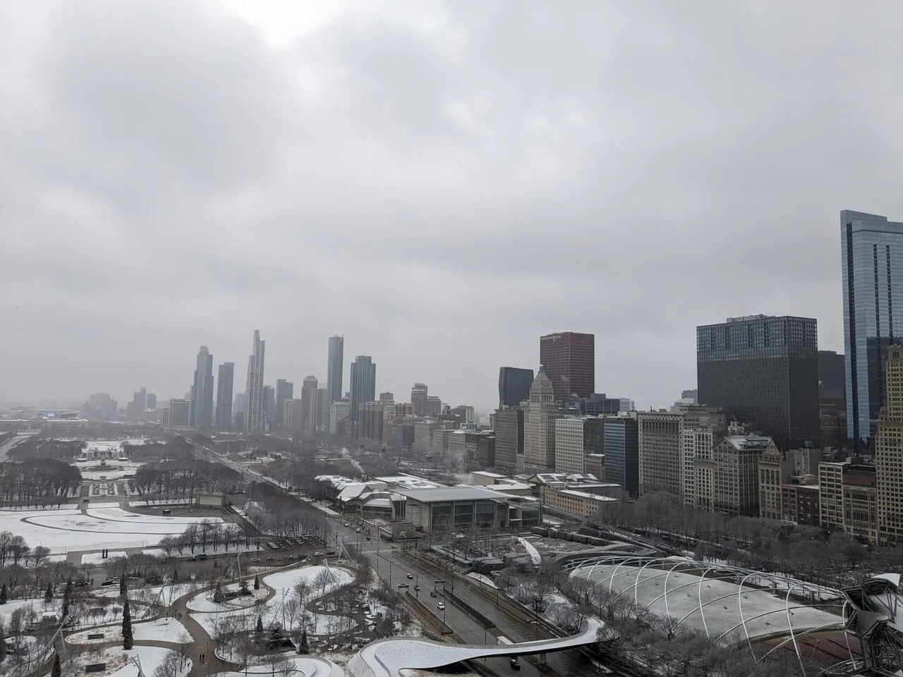 chicago winter- Millennium Park- AKA the bean park