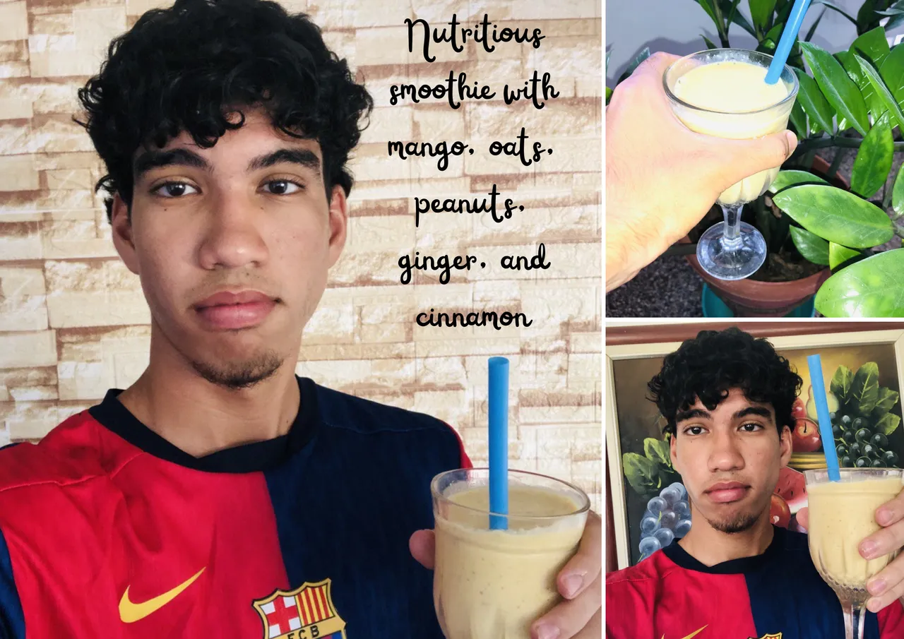 Nutritious smoothie with mango, oats, peanuts, ginger, and cinnamon.png