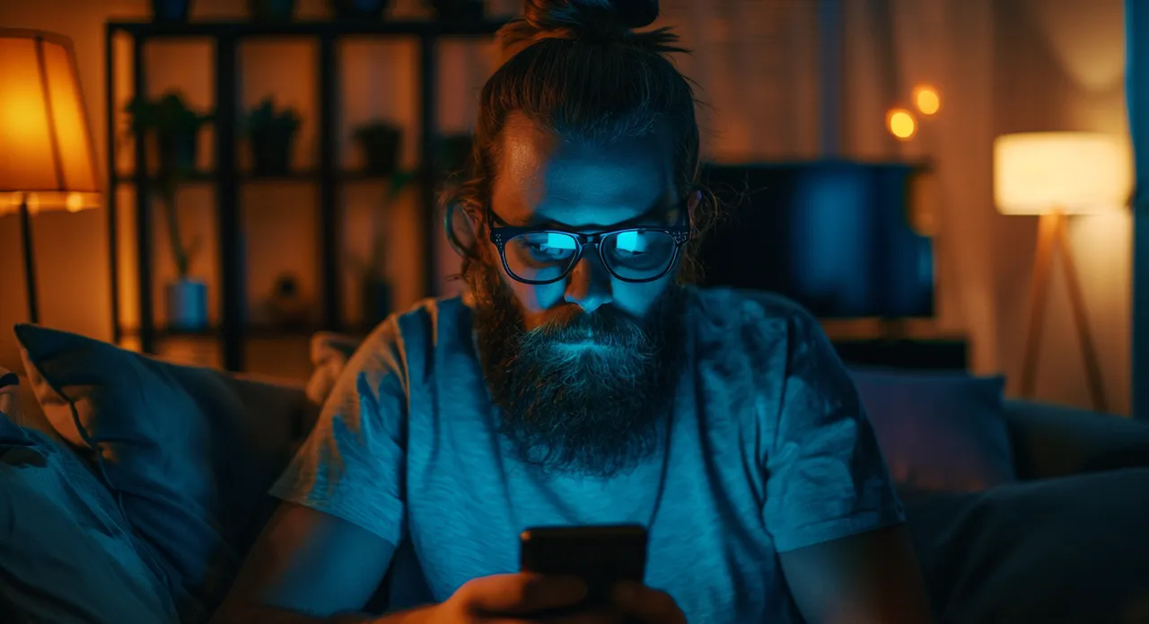 man staring at his phone.png