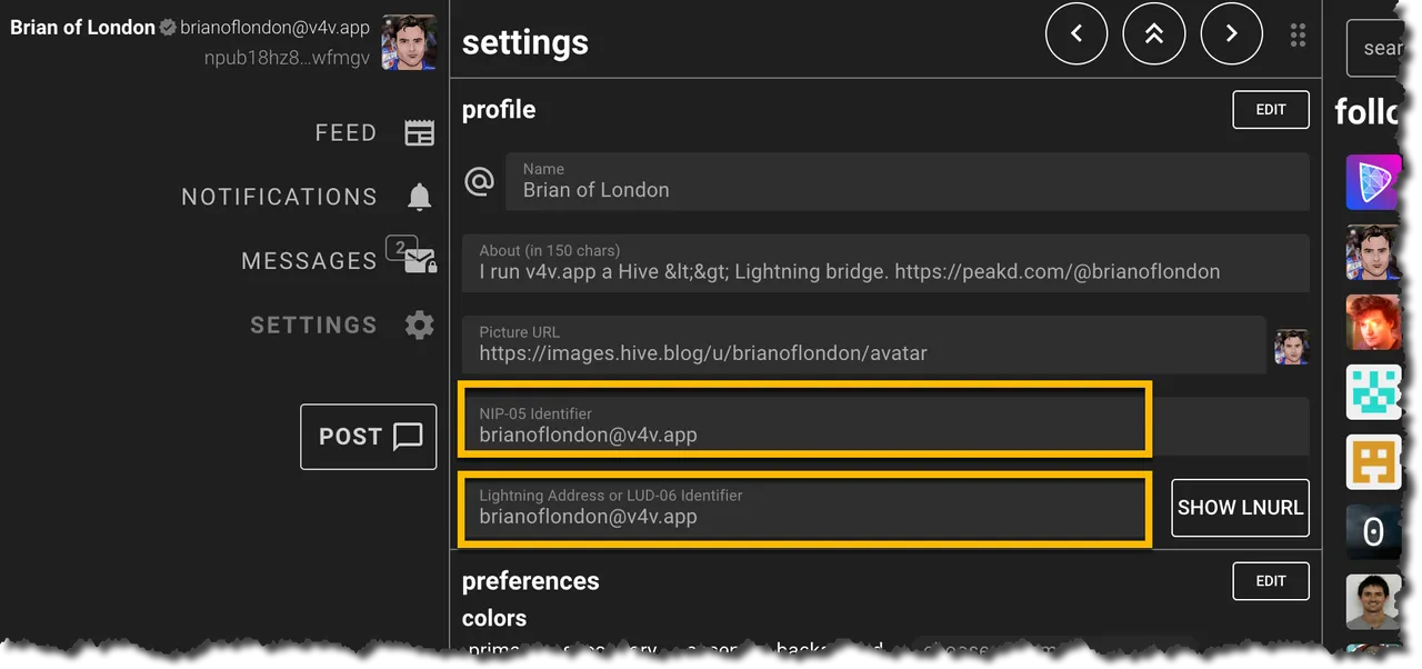 Profile on Nostr