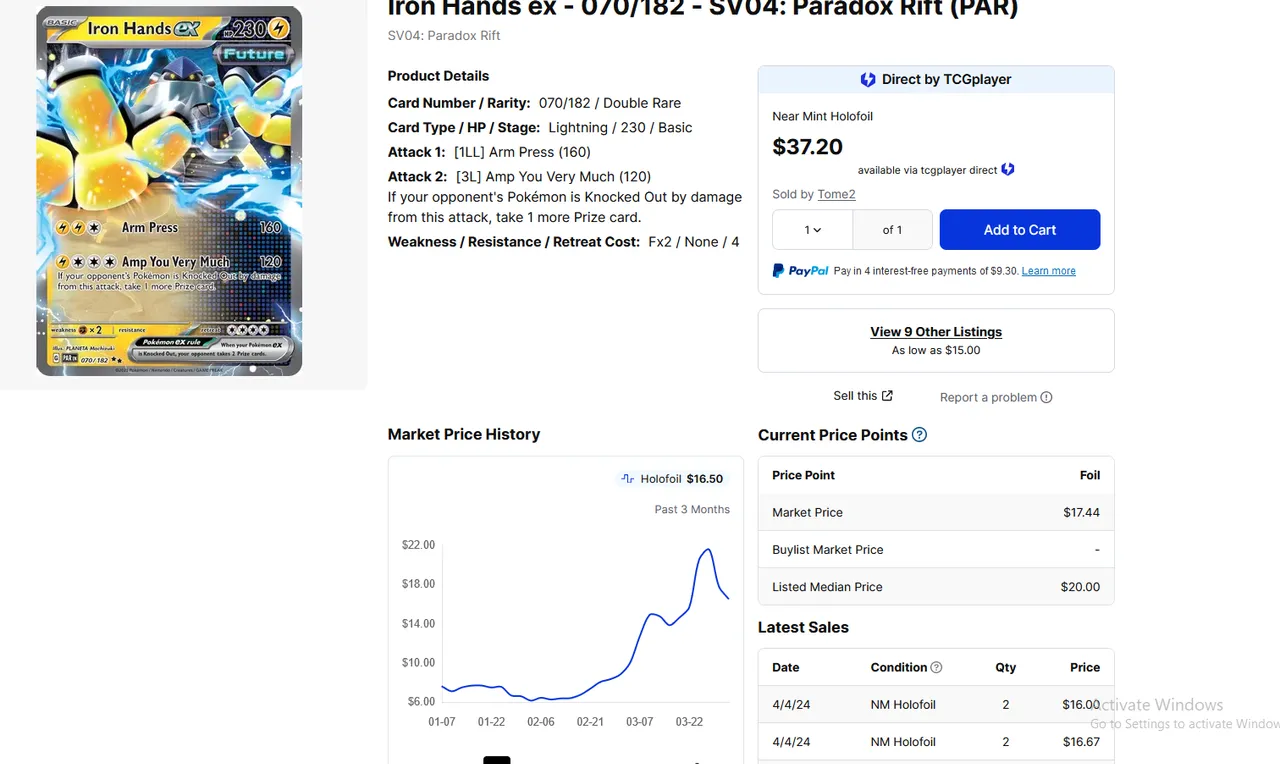 ironHands_tcgPlayer_price.PNG