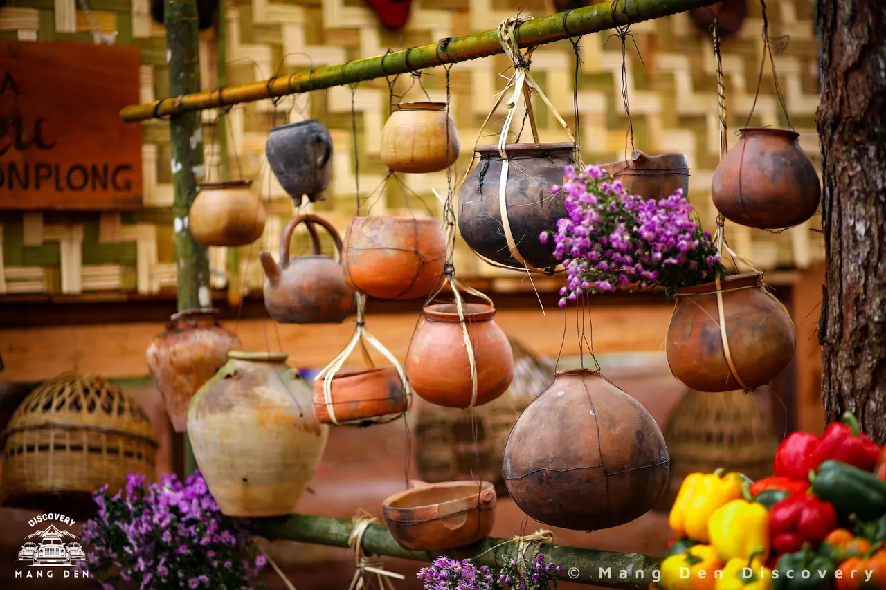 The jars are made from clay to hold water and food.