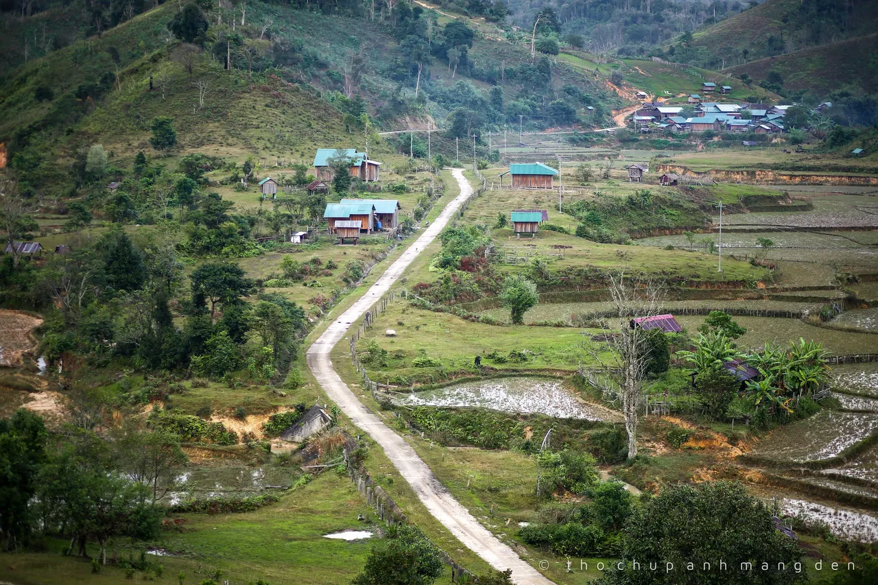 This is the only road leading into the village.