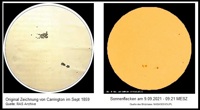 20210909 Vergleich Sunspots aktuell und Carrington Event.jpg