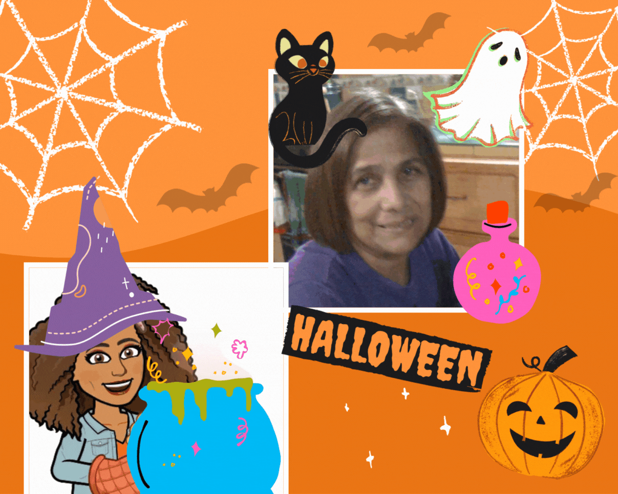 Collage de fotos de naturaleza de doodling creativo colores pastel.gif