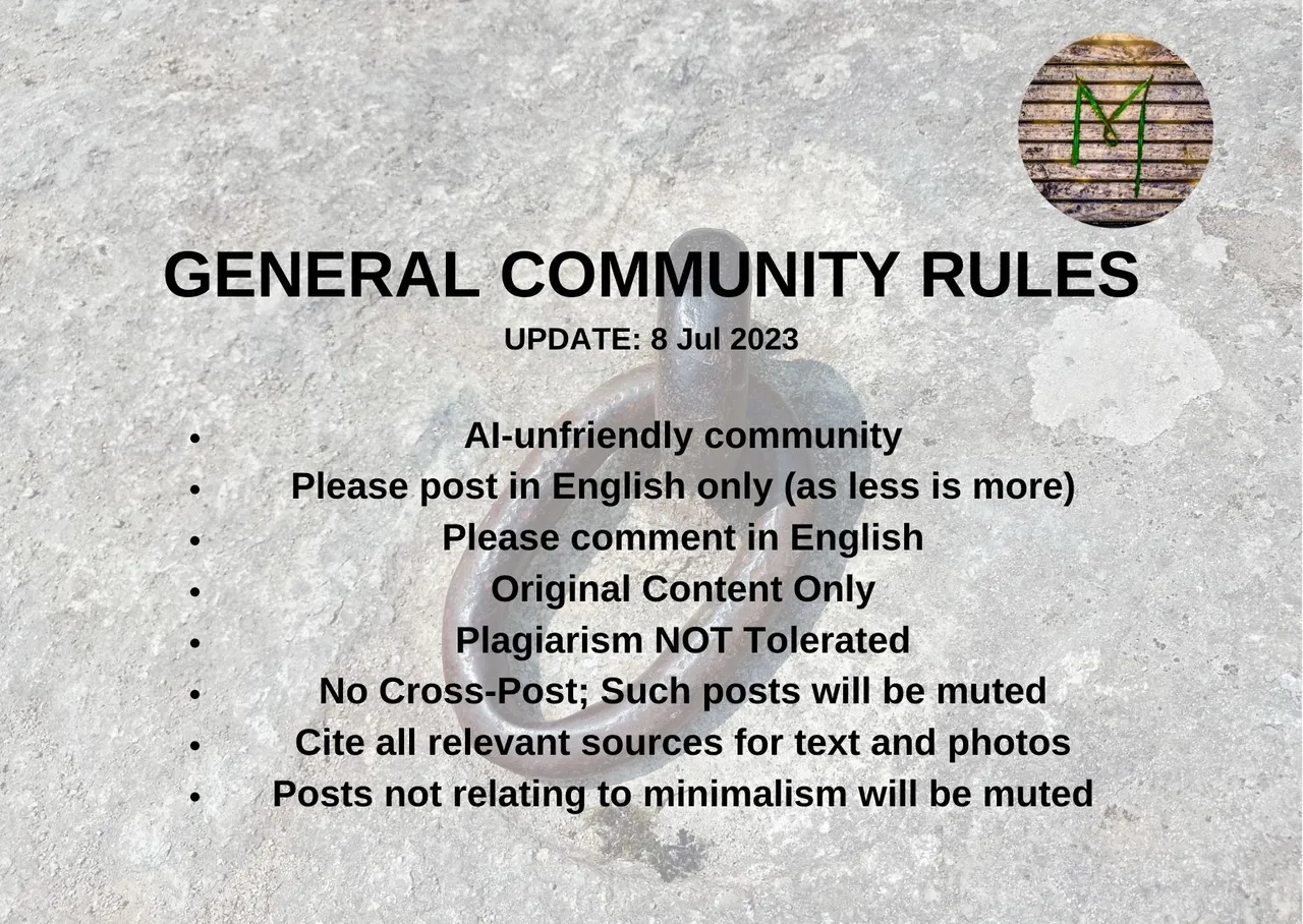 Rules AI-unfriendly community Please post in English only (as less is more) Please comment in English Original Content Only Plagiarism NOT Tolerated No Cross-Post; Such posts will be muted Cite all relevant sources f-2.jpg