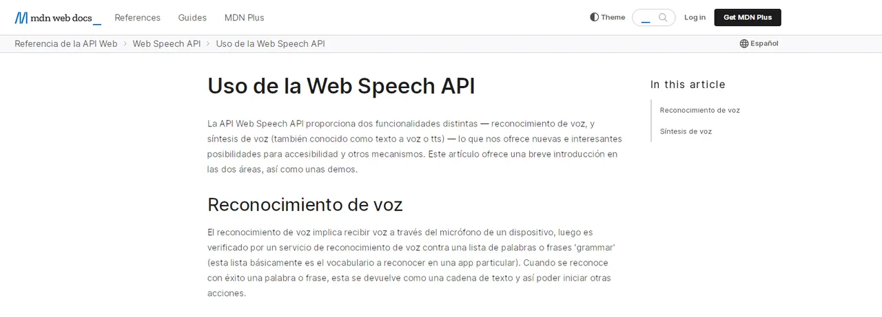 https://developer.mozilla.org/es/docs/Web/API/Web_Speech_API/Using_the_Web_Speech_API