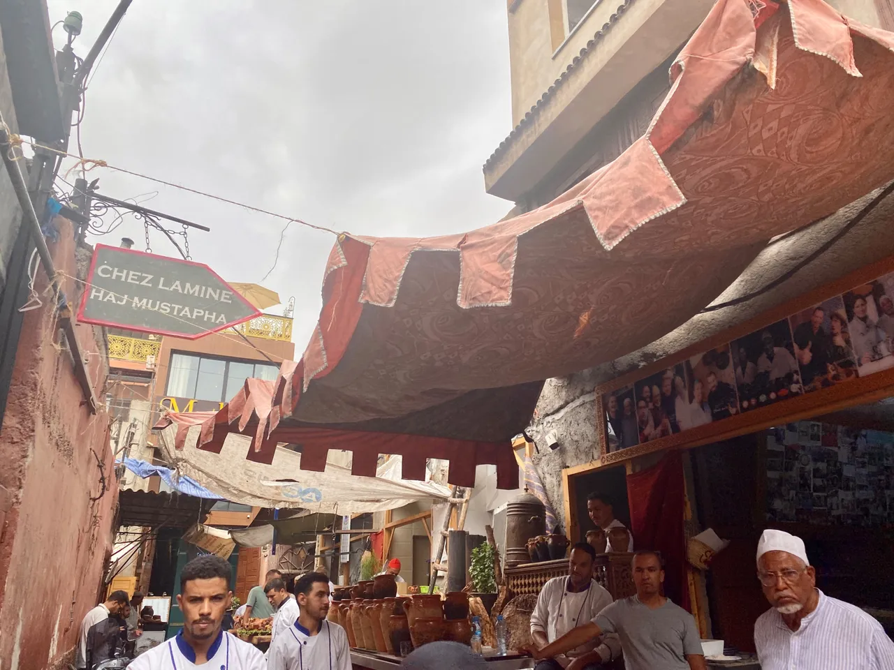 Chef Hadj Mustapha with his white hat