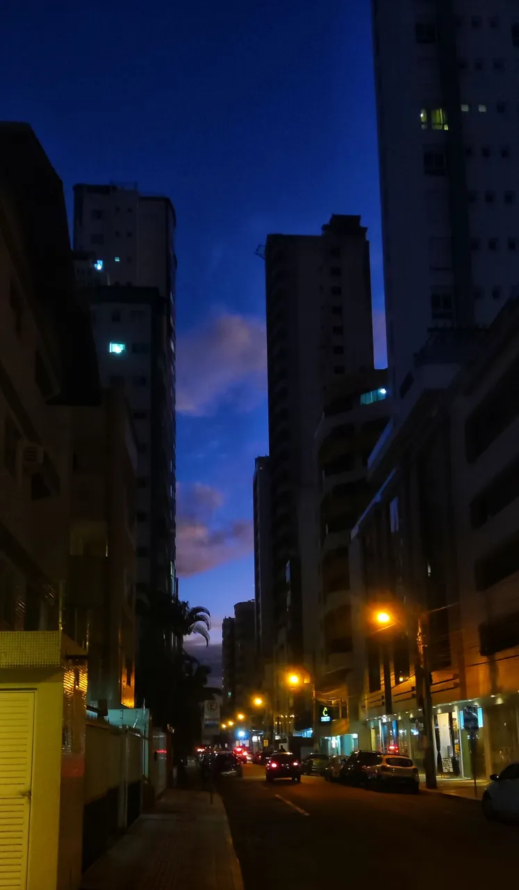 Balneário typical street at night