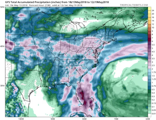 Wet Weather Pattern All Week Long