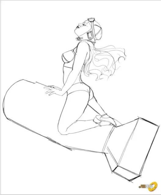 The third of six sketches submitted for approval.