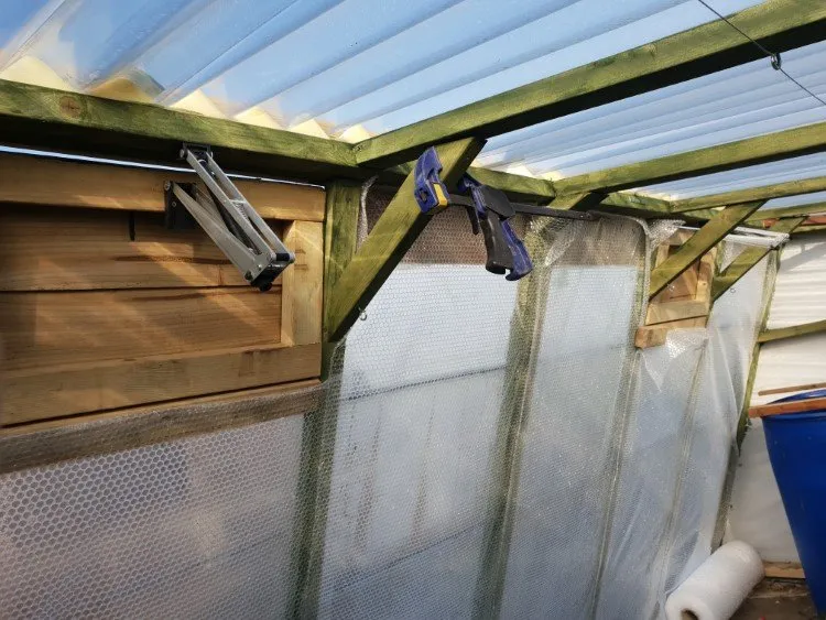 both greenhouse vent openers fitted