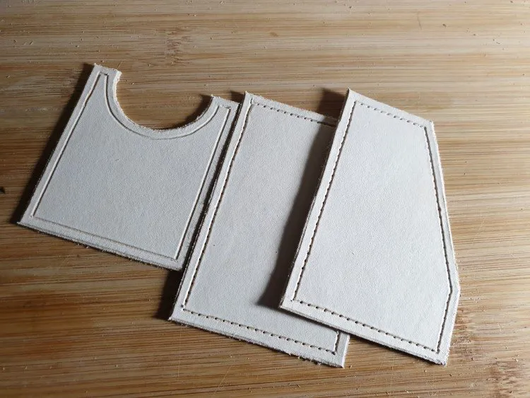 handmade leather wallet parts