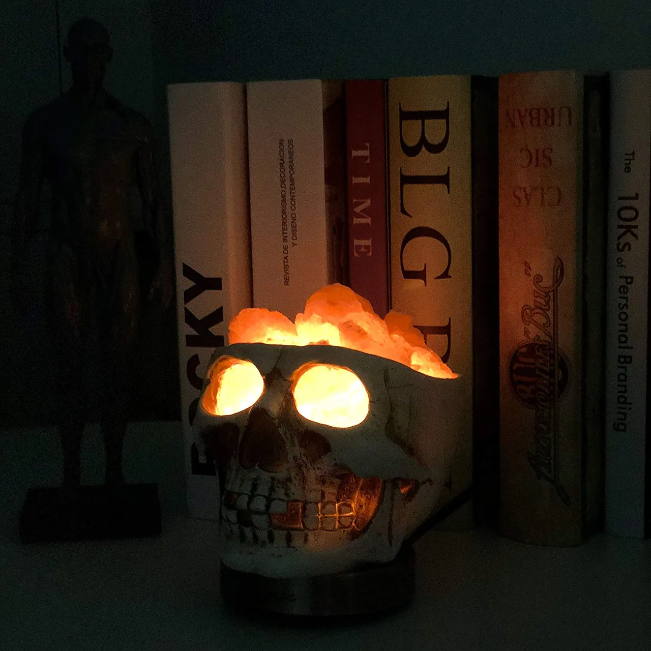 VERY RARE SKULL DESIGN HIMALAYAN SALT LAMP