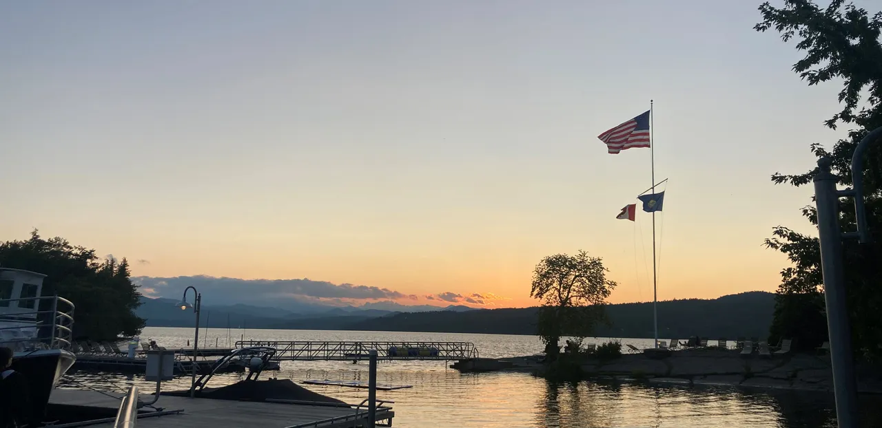 Flag at Sunset