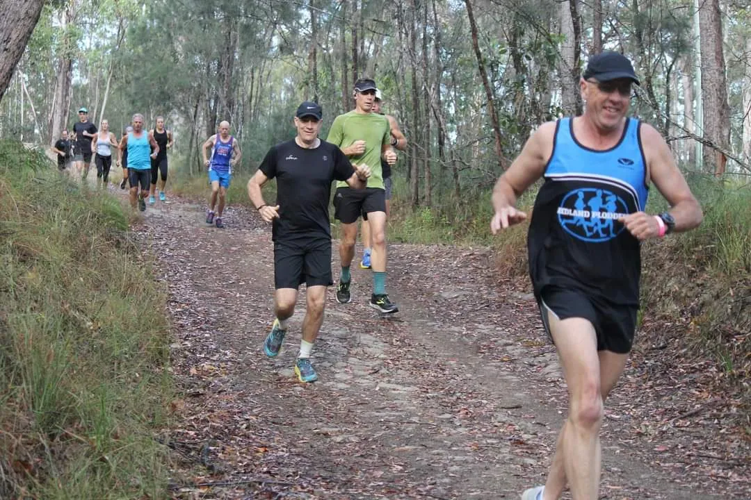 That’s me in the front, running as fast downhill as I safely could!