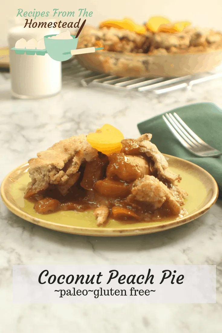 paleo coconut peach pie