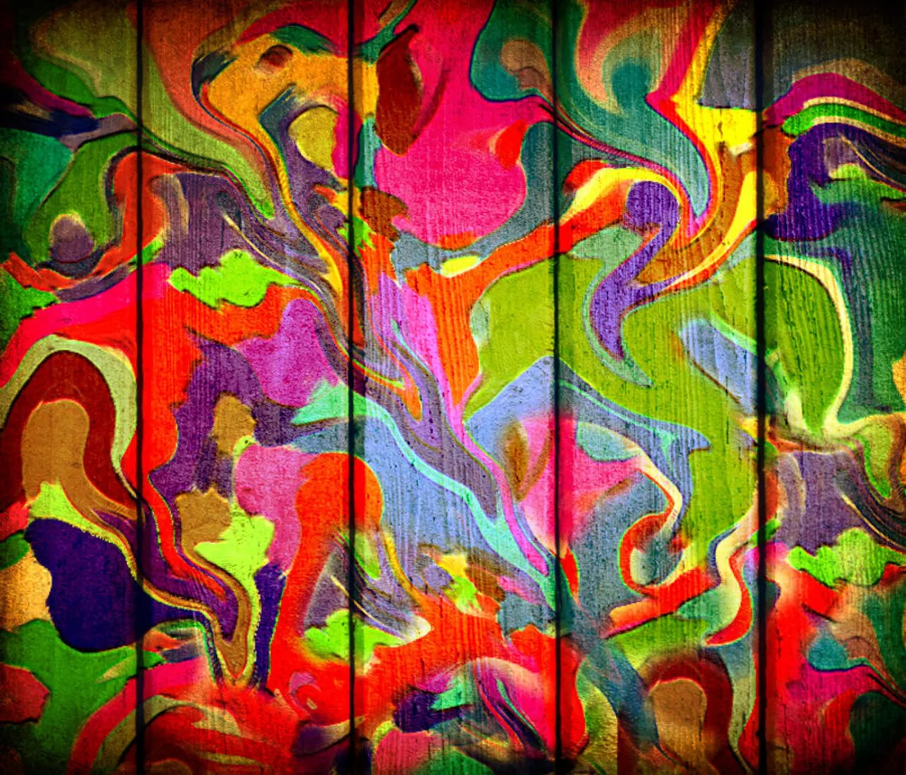 dragon painting on wood