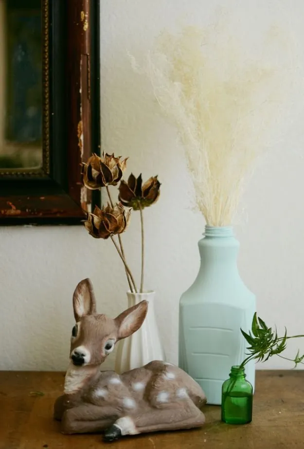 Best Crafts for Fall - Chalk Finish Recycled Bottle - DIY Mason Jar Ideas, Dollar Store Crafts, Rustic Pumpkin Ideas, Wreaths, Candles and Wall Art, Centerpieces, Wedding Decorations, Homemade Gifts, Craft Projects with Leaves, Flowers and Burlap, Painted Art, Candles and Luminaries for Cool Home Decor - Quick and Easy Projects With Step by Step Tutorials and Instructions http://diyjoy.com/best-crafts-for-fall
