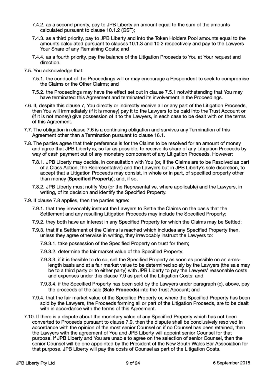JPB Liberty Web 3.0 Litigation Funding Agreement Ver 1.12 9.jpeg