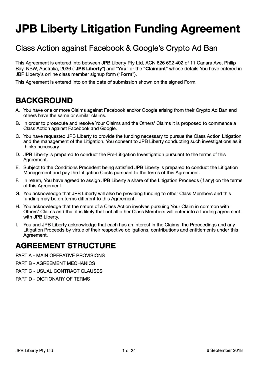 JPB Liberty Web 3.0 Litigation Funding Agreement Ver 1.12 1.jpeg