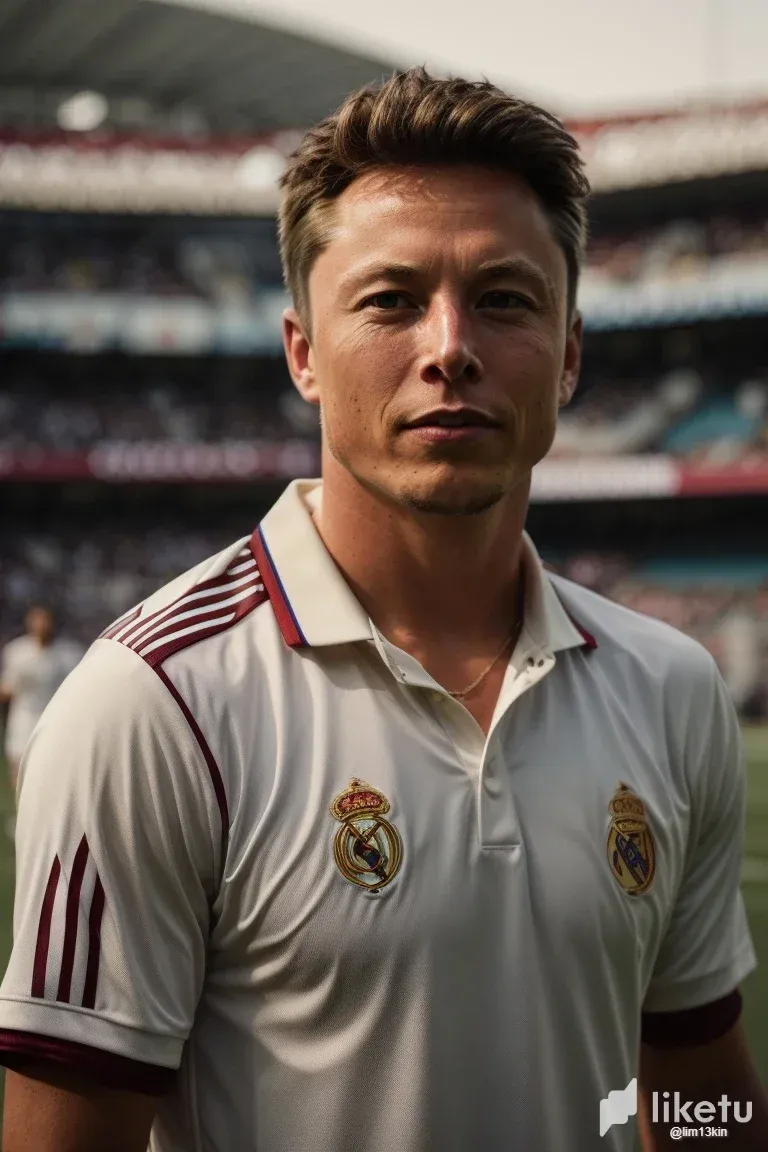 cllo0qmc000hg9wszdkwfarcx_PhotoReal_elon_muskfutbol_player_whit_shirt_of_real_madrid_in_3.webp