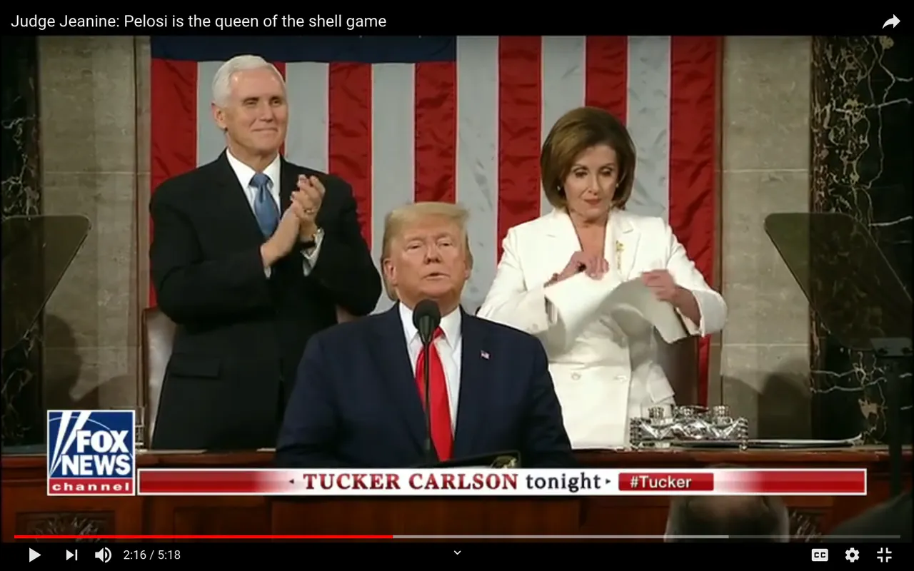 2020-02-04 - Tuesday - 08:00 PM PST - Pelosi Rips Up Trump SOTU Speech Papers Screenshot at 2020-02-05 19:16:06.png