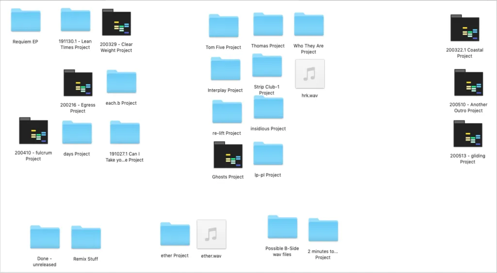 Music Project Folders