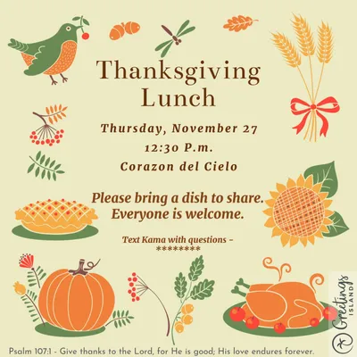 This year's invitation - hot off the presses!