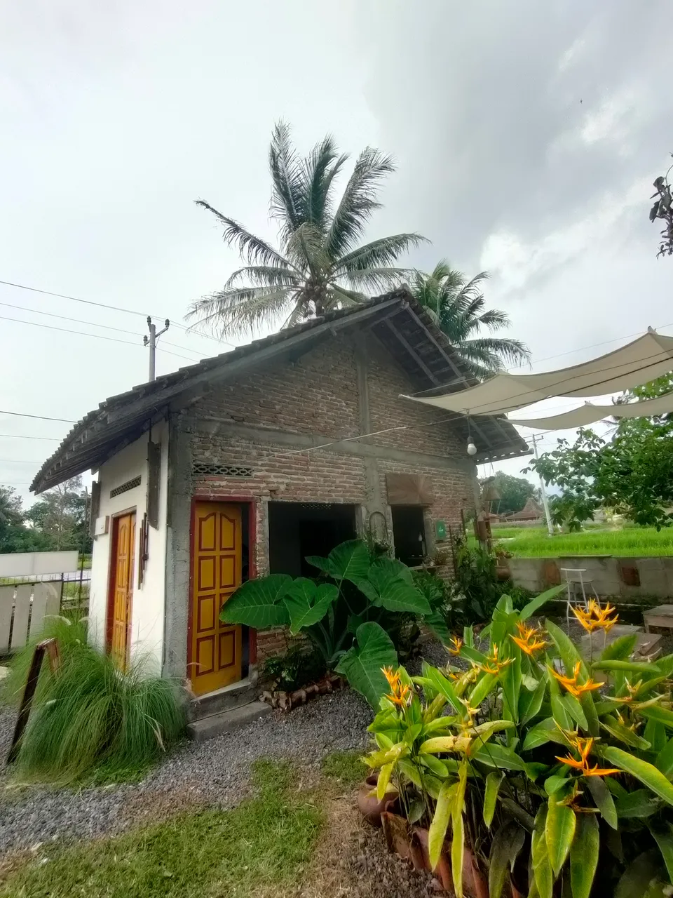 A coffee shop located in the middle of rice field in the remote village area in Yogyakarta, Indonesia