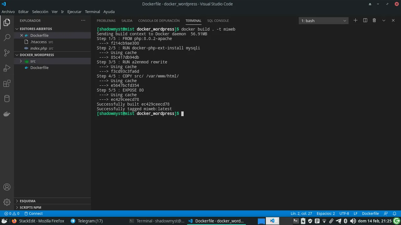 Creación de nuestra imagen Docker