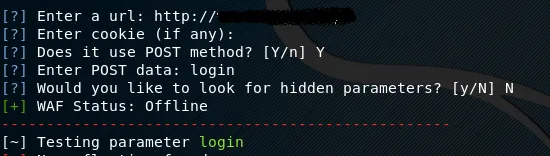 xsstrike scanning with post method