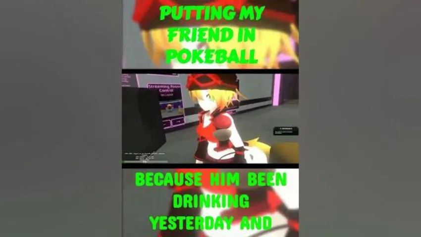 [VR] NEOS VR - Putting my Friend in Pokeball for Drinking XD #shorts