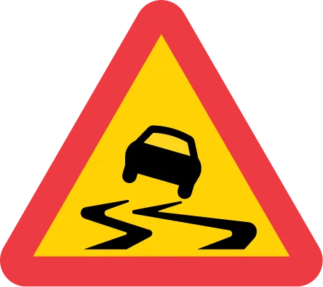 danger - slippery road ahead